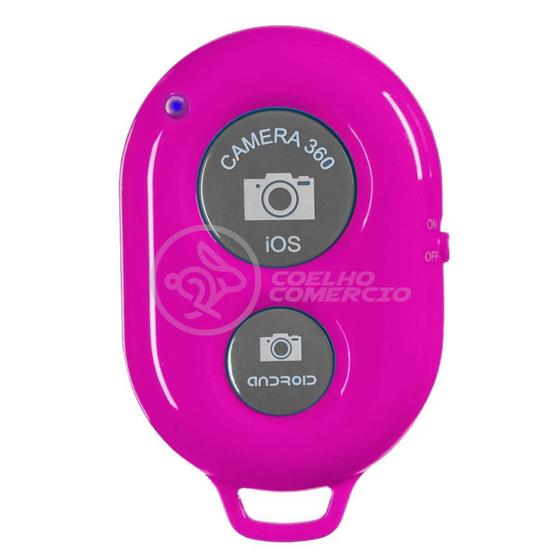 Imagem de Controle Remoto Disparador Foto Bluetooth Selfie - Rosa Nº10