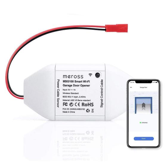 Imagem de Controle Remoto Inteligente Meross para Porta de Garagem - Compatível com Alexa, Google e SmartThings
