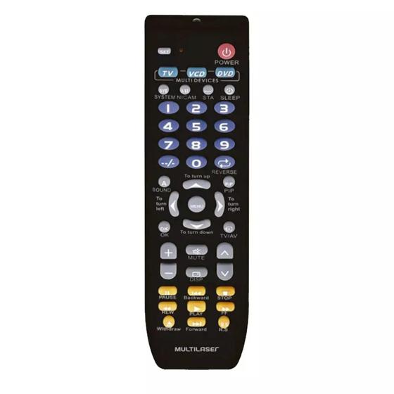 Imagem de Controle Remoto Multilaser Universal 3 em 1 Preto