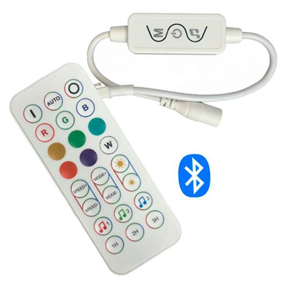 Imagem de Controle Remoto Para Fita Led Rgb Digital Com Bluetooth 12V/24V - Mk Iluminação