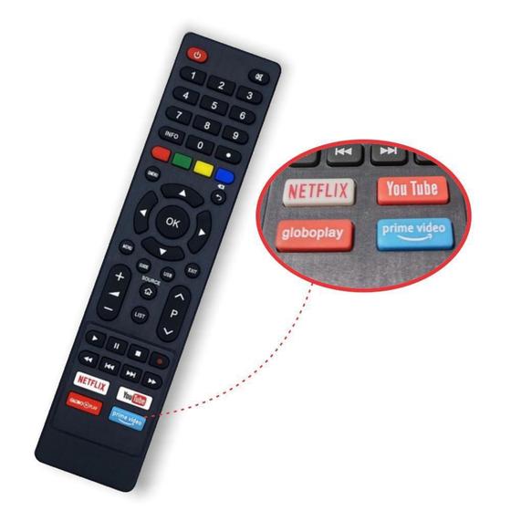 Imagem de Controle Remoto Para Smart Tv Philco Ptv32G52S Netflix Youtb - Mb Tech