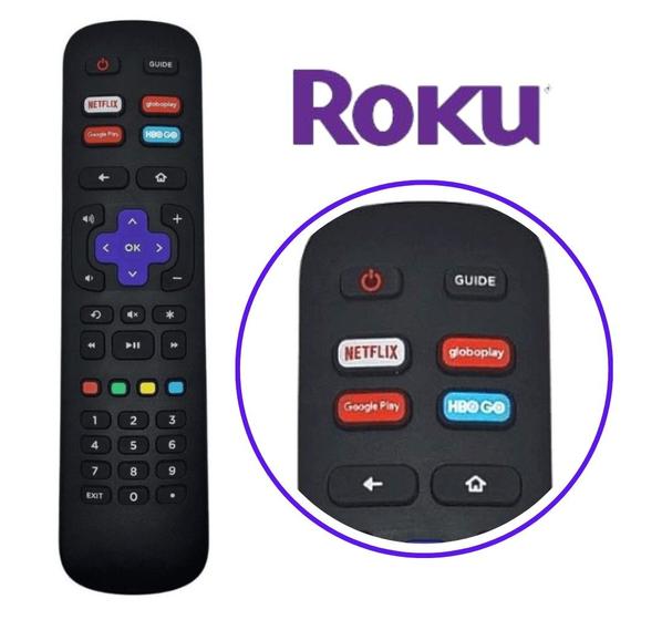 Controle Remoto Para Smart TV Roku Compatível Philco / AOC - 9125