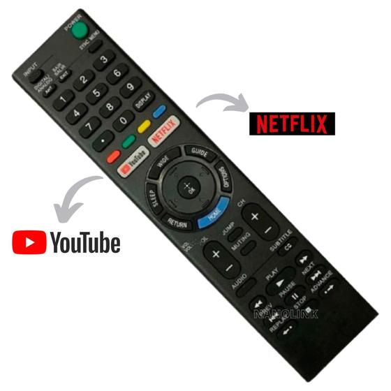 Imagem de Controle Remoto Para Smart TV Sony Bravia Netflix Youtube