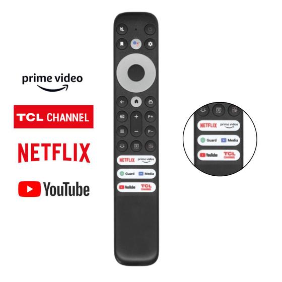 Imagem de Controle Remoto Para TCL Smart TV 4K Netflix Youtube Rc902v