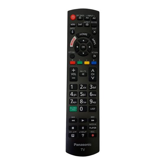 Imagem de Controle Remoto para TV Panasonic TC-32JS500B/ TC-40JS500B/ TC-42JS500B