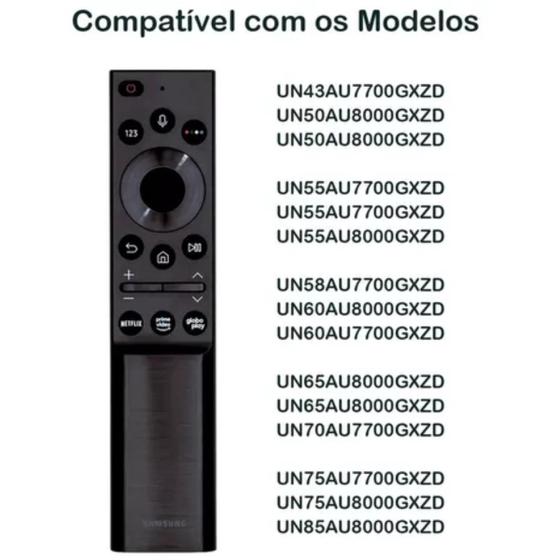 Imagem de Controle Remoto para Tv Samsung Original Serie Au7700 E Au8000 modelo UN65AU8000GXZD 