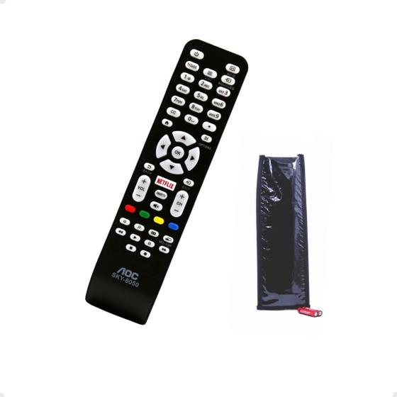 Imagem de Controle Remoto Para Tv Smart Aoc Com Botão Netflix Led