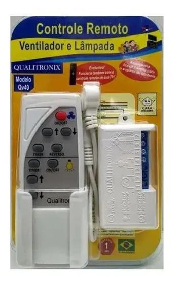 Imagem de Controle Remoto para Ventilador e Lampadas Qv40 - QUALITRONIX