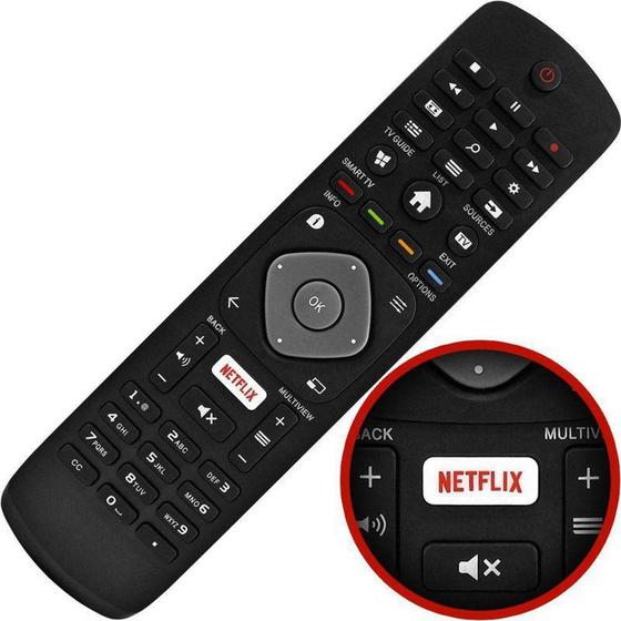 Imagem de Controle Remoto Philips Smart Tv Lcd Led Tecla Netflix 32phg5102/78