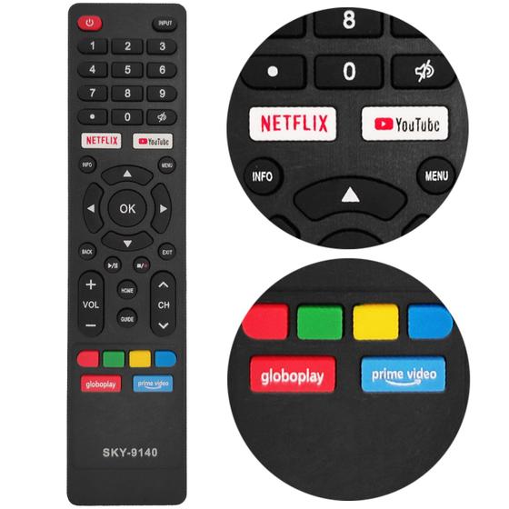 Imagem de Controle Remoto Pra Tv Multilaser Smart TL022 TL024 - 42 e 43 polegadas