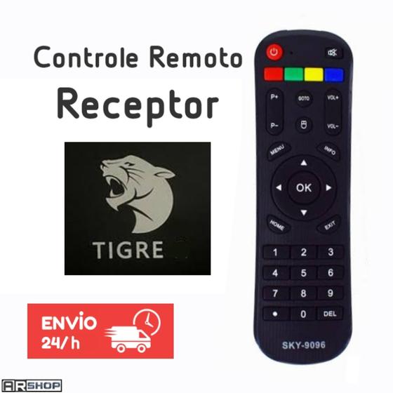 Imagem de Controle Remoto Receptor Tigre 1  2  3 cód 9096