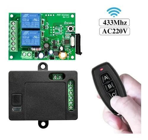 Imagem de Controle Remoto Sem Fio Acionamento Rele 2 Canais 110v 220v