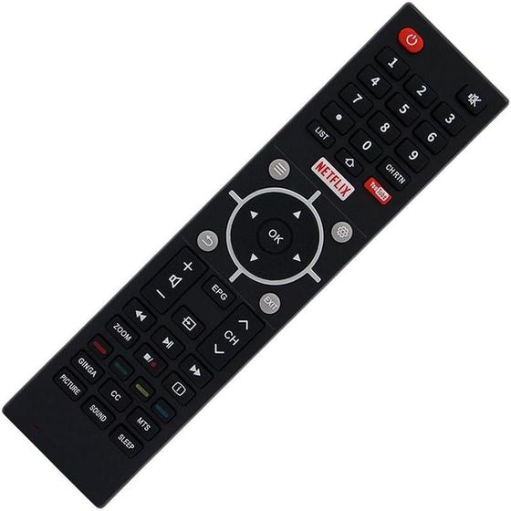 Imagem de Controle Remoto TV LED Semp CT-6810 com Netflix e Youtube / Smart TV