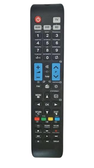 Imagem de Controle Remoto Universal 7459 TV DVD BD Hisense SKYWORTH CHANGHONG TCL DAEWOO PIONEER SAMSUNG J V C