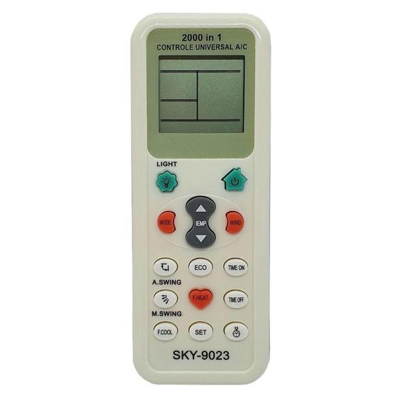 Controle Remoto Universal Ar Condicionado Todos Menor preço em Controle Remoto Universal Ar Condicionado Todos