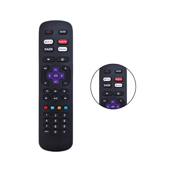 Controle Remoto Universal Compatível Com Smart Tv Aoc Roku Menor preço em Controle Remoto Universal Compatível Com Smart Tv Aoc Roku