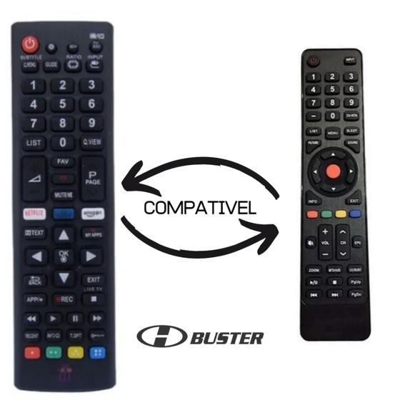 Imagem de Controle Remoto UNIVERSAL COMPATIVEL COM Tv H-buster Hbtv-32 D06fd / Hbtv-42d06fd