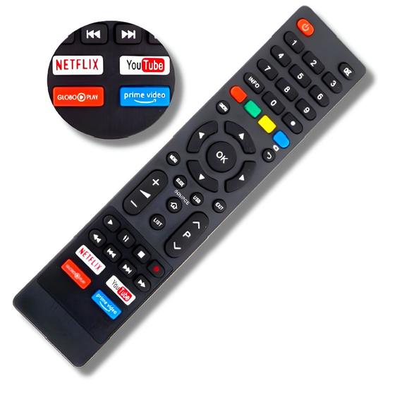 Imagem de Controle Remoto Universal Para Smart Tv Philco Botão Netflix Youtube Globoplay e Prime Video