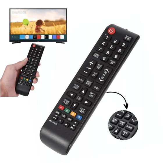 Imagem de Controle Remoto Universal TV Smart Menu Rápido e Pilhas