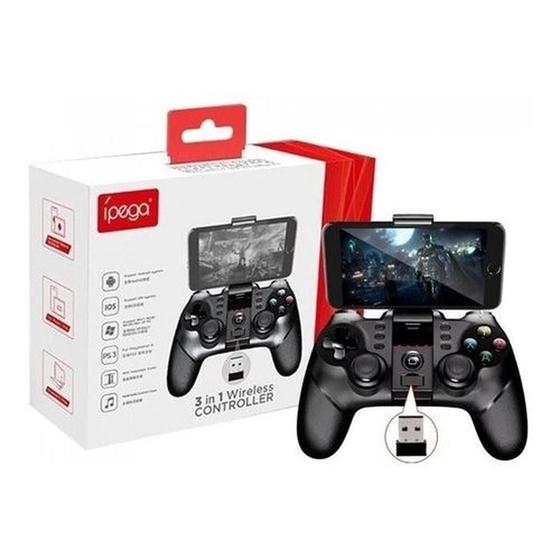 Imagem de Controle Sem Fio Ipega Pg-9076 Preto - Controle 3 Em 1