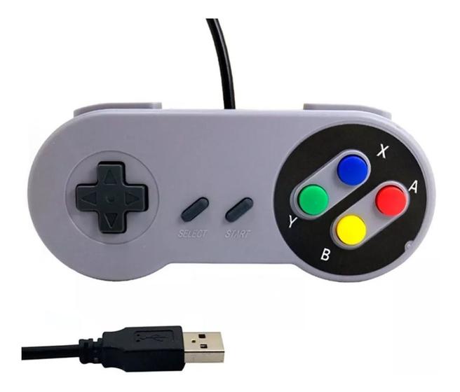 Imagem de Controle Super Nintendo Snes Joystick Usb COMPUTADOR Pc