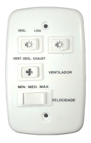 Imagem de Controle Ventilador Teto 4x2 C/ Capacitor 110v 127v 2 Lâmpadas