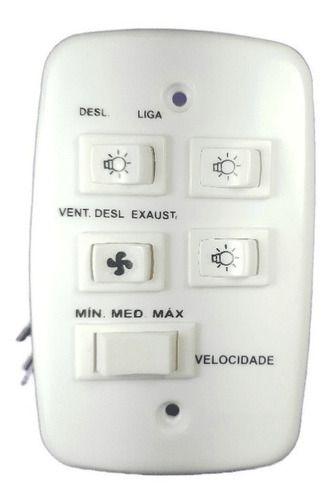 Imagem de Controle Ventilador Teto 4x2 Com Capacitor 110v 127v 3 Lâmpadas