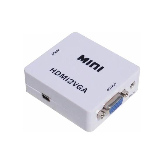 Imagem de Conversor Adaptador Hdmi p/ Vga Com Saida De Audio P2 709