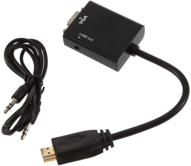 Imagem de Conversor Adaptador HDMI x VGA com Áudio P2 LEY-01 Lehmox