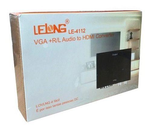 Imagem de Conversor Adaptador Vga P/ Hdmi C/ Áudio - Lelong Le-4112