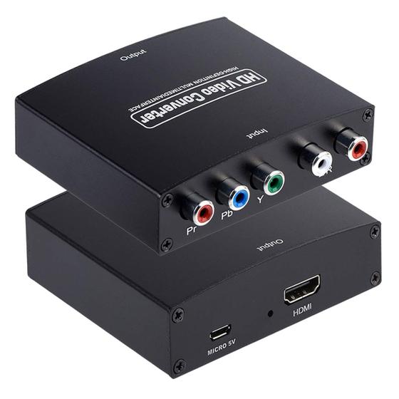 Imagem de Conversor Anber-Tech YPbPr para HDMI 4K - V1.4 com Áudio