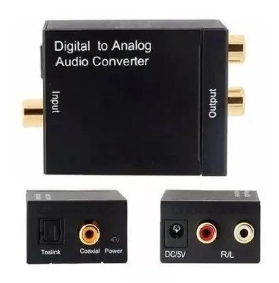 Imagem de Conversor Audio Optico Digital Fibra Coaxial Rca FY-446