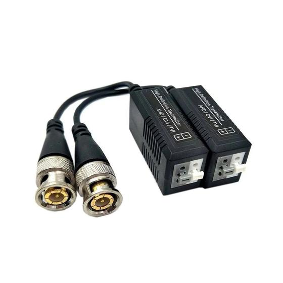 Imagem de Conversor Balun Passivo Engate Rápido Multi HD HDCVI/HDTVI/AHD/CVBS Para Câmera de Segurança