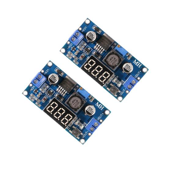 Imagem de Conversor DC-DC Buck Ajustável LM2596 com Display LED - 2A/3A Máx