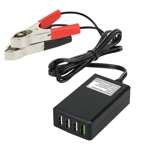 Imagem de Conversor DC LemoTech 12V/24V para 5V - 4 Portas USB 8A/40W