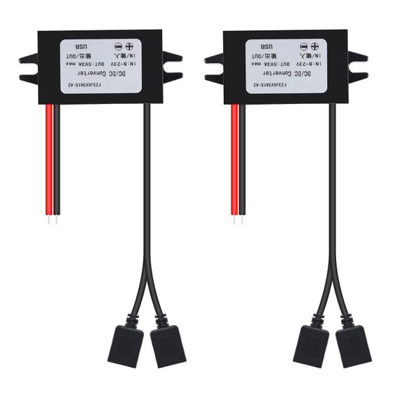 Imagem de Conversor de Carro AITRIP 12V para 5V 3A 15W - 2 Portas USB