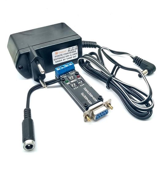 Imagem de Conversor de saída serial RS232 externo para RS485/RS422 com Fonte/ Comm5
