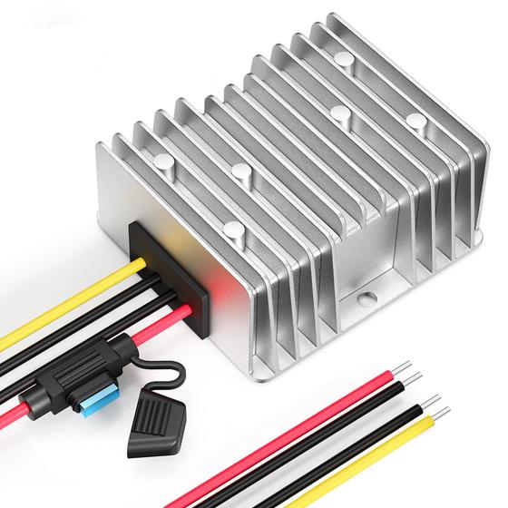 Imagem de Conversor de Tensão Cocar 24V para 12V 30A 360W - Step Down com Fusível