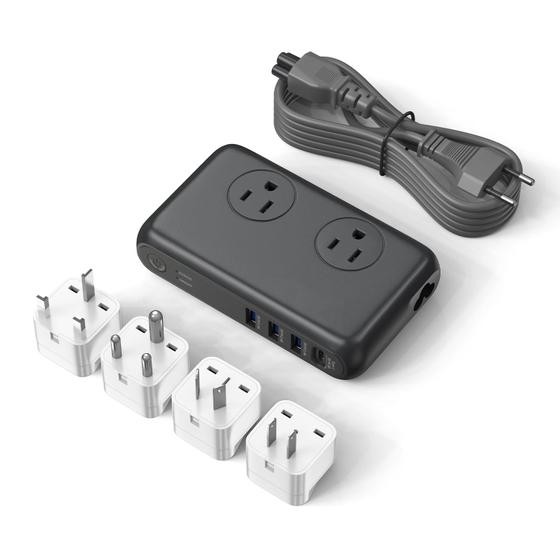 Imagem de Conversor de Tensão VPSUN 230V para 110V - 230W com 4 Portas USB