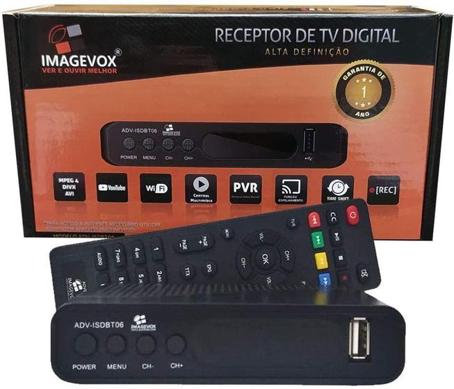 Imagem de Conversor digital uhf hdtv c/ gravador advisdbt06 - imagevox