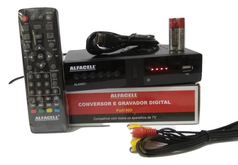Imagem de Conversor E Gravador 1080P Digital ISDB-T HDMI RCA Coaxial Recepção Terrestre VHF UHF Alfacell