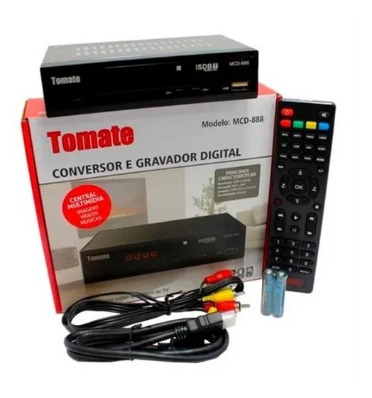 Conversor e gravador de Tv Digital Full Hd com saida Hdmi RCA para tv Antiga Led Tubo Lcd Plasma - Tomate MCD-888 Imagem de Conversor e gravador de Tv Digital Full Hd com saida Hdmi RCA para tv Antiga Led Tubo Lcd Plasma