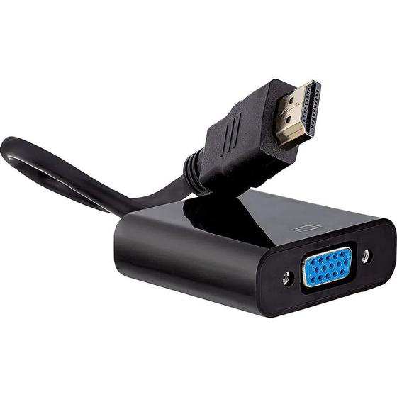 Conversor HDMI Macho x VGA Fêmea com Áudio P2 Menor preço em Conversor HDMI Macho x VGA Fêmea com Áudio P2