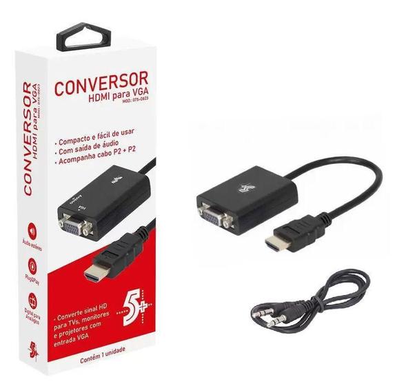 Imagem de Conversor HDMI para VGA com Saída R/L 075-0823 5+