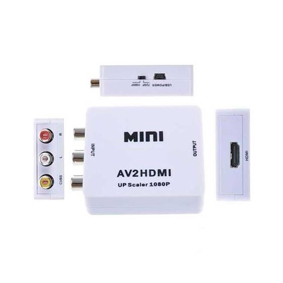 Imagem de Conversor Mini De Hdmi Para Av ( Rca ) Vídeo 1080p Com Audio - Hdmi X Av