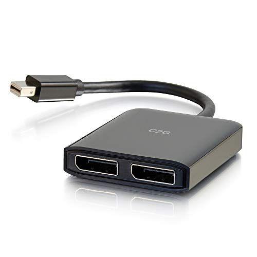 Imagem de Conversor Mini Display Port p/ Display Port 4K, c/ 2 Portas, USB e Hub Display Port Duplo
