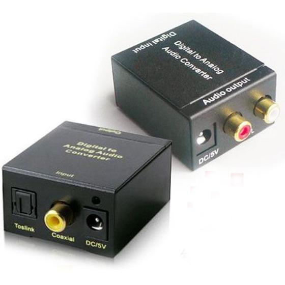 Imagem de Conversor Óptico Coaxial Digital Para Som Analógico Saida RC