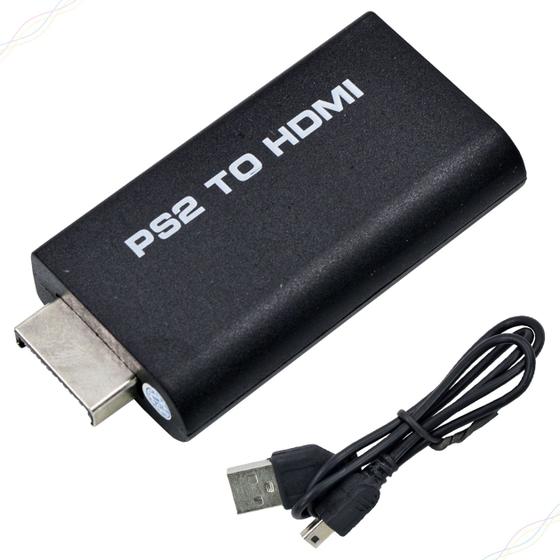 Imagem de Conversor PS2 para Digital Audio/Video HDMI Monitor TV Plug and Play Alta Qualidade