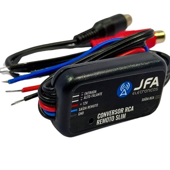 Imagem de Conversor rca jfa slim com comando remoto para som automotivo