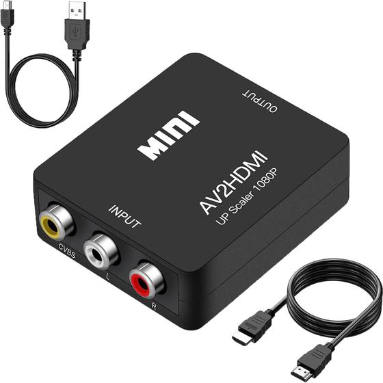 Imagem de Conversor RCA para HDMI Amtake 1080P Composite CVBS AV para HDMI